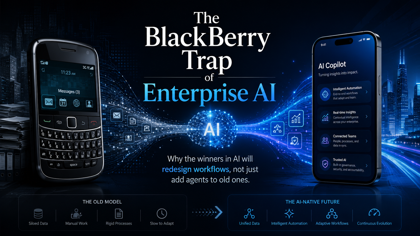 The BlackBerry Trap of Enterprise AI — why the winners in AI will redesign workflows, not just add agents to old ones